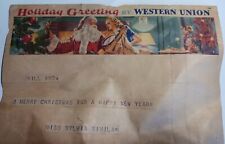 1940 Vintage Western Union Telegram Ephemera  Christmas Santa  picture