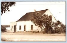 La Pointe WI Postcard RPPC Photo Captain Angus Oldest House Madeline Island 1940 picture