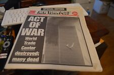 NEW YORK POST SEPTEMBER 12, 2001 ACT OF WAR SPECIAL EDITION 9-11 picture