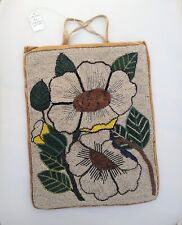 Nez Perce Beaded White Floral Bag C.1900s picture