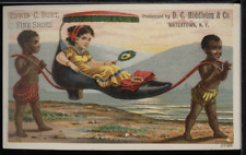 Victorian Trade Card 1882 Edwin C Burt Fine Shoes Watertown NY Calendar VTC-B29 picture
