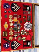 WW2 Medals Shadowbox Malmedy Massacre Battle Of The Bulge Veteran Fisher Irving picture