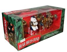 Vintage 1995 Mr. Christmas 4 Piece Animated Musical Bear Brass Band - 21 Carols picture