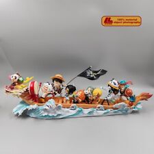 Anime OP Luffy Zoro Nami Sanji Straw Hat group Row dragon boat Figure Toy Gift picture