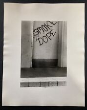 Vintage 1980s Graffiti Found Photo 8X10 Black And White Street Photography picture