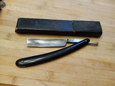 Vintage Wilbert Cutlery Chicago IL Straight Razor Pearl Inserts Handle W/ Box picture