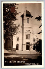 Postcard RPPC St. Peters Church Kirkwood Missouri   E 21 picture