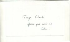Sir George Clark Autographed Card Famed English Historian British Professor D.79 picture