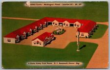Muskogee Oklahoma 1950s Postcard Red Gable Courts Motel  picture