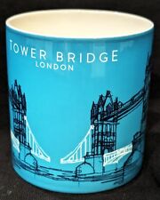 London Tower Bridge Mug Sketched Illustration Blue Mug UK Tea Cup Exclusive Mug picture