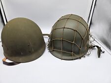 Schlueter M1 Helmet 1943 Frt Seam, Un-issued Westinghouse Liner w Headband & Net picture