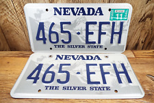 PAIR VINTAGE COLLECTABLE 1992 USA NEVADA LICENSE PLATE 465-EFH THE SILVER STATE picture