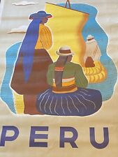 Original Vtg 1940’s Peru Travel Poster Springett Empresa Grafica Scheuch SA Lima picture