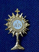 Vintage JHS Catholic High School Gold Tone Enamel Lapel Pin picture