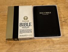 Holy Bible World Self Pronouncing type Young Folks Black KJV Bound Upside Down picture