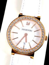 DAZZLING SWAROVSKI ROSE GOLD PVD CITRA SPHERE 38MM PAVE CRYSTAL WATCH #1094362 picture
