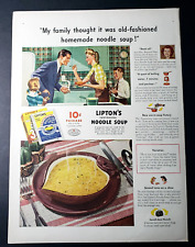 1943 Lipton's Continental Soup Leaf Shaped Soup Bowl Print Ad picture