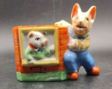VTG Big Bad Wolf And Pig In Brick House Planter Made In Japan picture