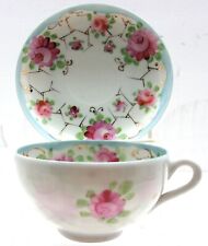 VTG Pink Rose Floral Porcelain Cup and Saucer picture