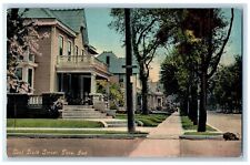 c1910's East Sixth Street House Trees Peru Indiana IN Unposted Antique Postcard picture
