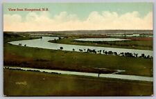 Hampstead New Brunswick Canada Birds Eye View Riverfront Vintage UNP Postcard picture