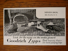 1930s Goodrich Zipps Athletic Shoes Ad Blotter / Minier Bros Big Flats NY picture