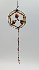 Antique Victorian Gablonzer Czech Bead Christmas Ornament Hoop Dream Catcher picture