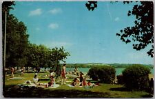 Kershaw Park Sunbathers Canandaigua Lake New York Postcard Q45 picture