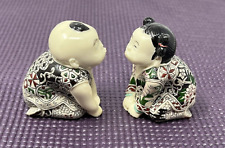 Vintage Chinese Sho Lin Resin Figures- Kissing Couple - Sho Lien Monk picture