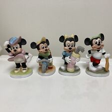 LOT OF 4 Vintage WALT DISNEY PRODUCTIONS CERAMIC Mickey And Minnie FIGURINES  . picture