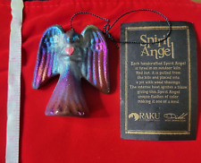 Jeremy Diller Raku Earth & Fire Spirit Angel Handmade with heart stunning colors picture