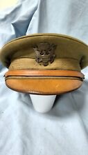 WW1 US Army military visor cap Summer crusher Officer hat Boston Made picture