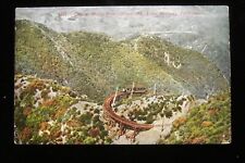 AERIAL VIEW MOUNT LOWE CA PACIFIC ELECTRIC RAILWAY CAR ON CIRCULAR BRIDGE VTG PC picture