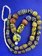 beautiful ancient old mosaic Gabri glass beads necklace picture