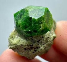 42 Carat Ultra Rare  Top Green Demantoid Garnet Crystal On Matrix From @IRN picture