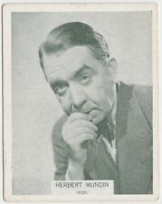 Herbert Mundin 1934 ARDATH British Born Film Stars Tobacco Card #35 LARGE picture