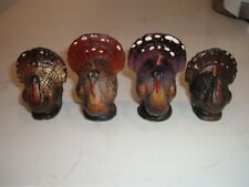 FOUR SMALL TURKEY CANDLES  NEVER BURNED  GURLEY/UNMARKED SEE PHOTOS picture