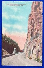 Vintage 1958 Road Through Golden Gate Yellowstone National Park Postcard Posted picture