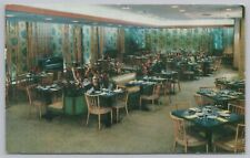 Decadently Dressed Tables @ Burdines Hibiscus Tea Room~Miami FL~Litho~PM 1956 PC picture