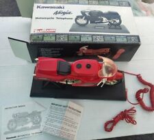Rare Vintage Telemania Kawasaki Ninja model Red Motorcycle Telephone With Box picture