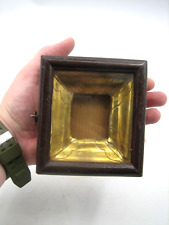 Antique 19c Russian Small Travel Kiot Goldplated Wood Icon Frame Box Very Rare picture