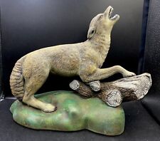 Vintage Halloween Large Howling Wolf Antique Chalk Ware Rare Awesome 13