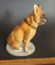 Vintage USSR Lomonosov LFZ Porcelain French Bulldog Dog Figurine *8.5