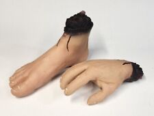 Latex Severed Hand And Foot. Gory Halloween Prop picture