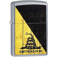 Zippo Dont Tread On Me Gadsden Flag Street Chrome Windproof Perfect Gift 29842 picture
