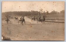 Horse Race Action Horse Racing Track Unknown Location c1910 Real Photo RPPC picture