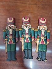 Three Vintage Christmas Soldier Wall Hangings Decor picture