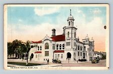 Miami FL-Florida The White Temple Vintage Postcard picture