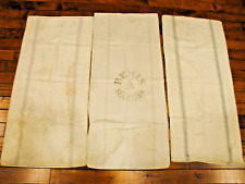 Vtg Heavy Cotton Muslin Seed Feed Sack Lot of 3~Bemis A Seamless~Pine Tree picture