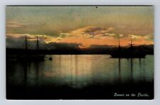 CA-California, Sunset on the Pacific, Vintage Postcard picture